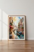 Venice Canal Watercolor Print | Italy Travel Wall Art | Mediterranean Decor Poster