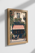 French Cafe Storefront Wall Art | Paris Flower Shop Decor | Romantic Poster