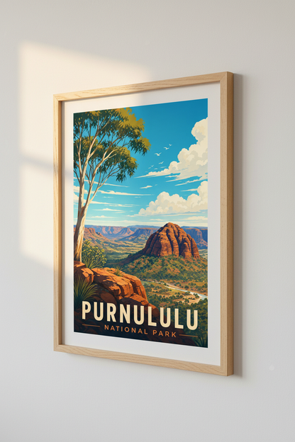 Purnululu National Park Art | Vintage Australia Travel Poster, Nature Prints