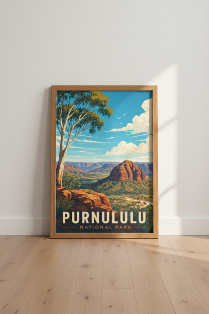 Purnululu National Park Art | Vintage Australia Travel Poster, Nature Prints