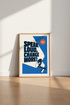 Speak Loud Change More Wall Art | Retro Blue Poster | Motivational Office Decor