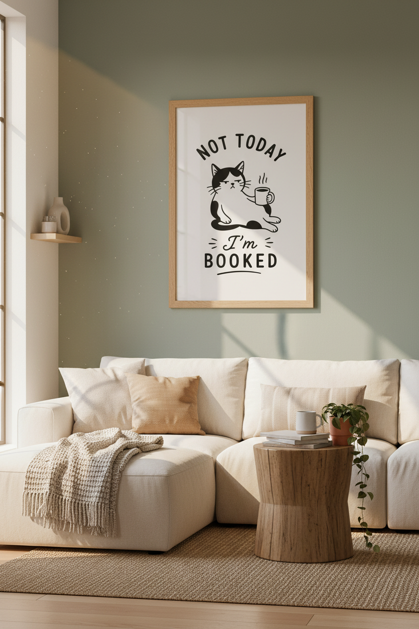 Funny Cat Poster | Not Today I&