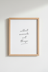Collect Moments Not Things Wall Art | Minimalist Quote Poster | Modern Script Art