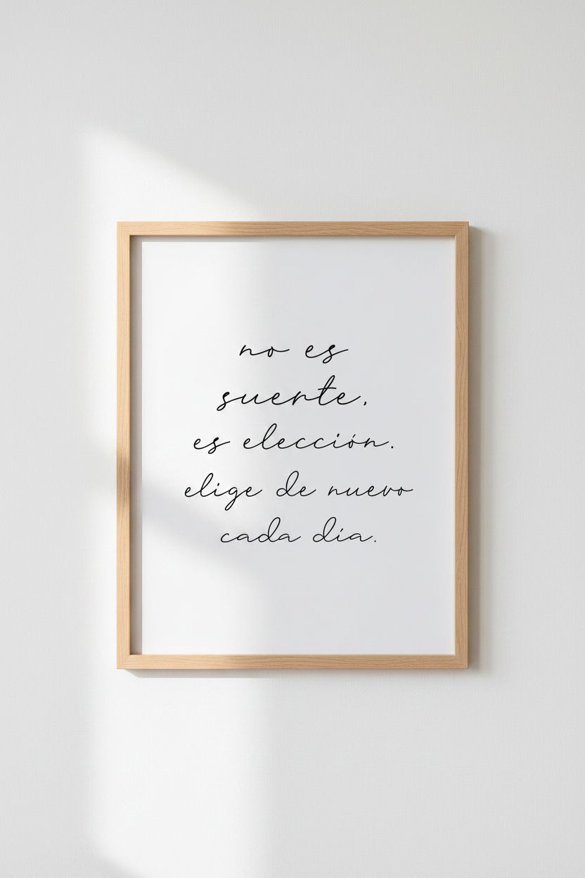 Spanish Quote Wall Art Print | Minimalist Calligraphy | Office Decor Poster
