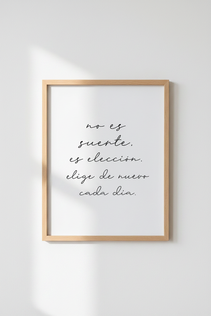 Spanish Quote Wall Art Print | Minimalist Calligraphy | Office Decor Poster