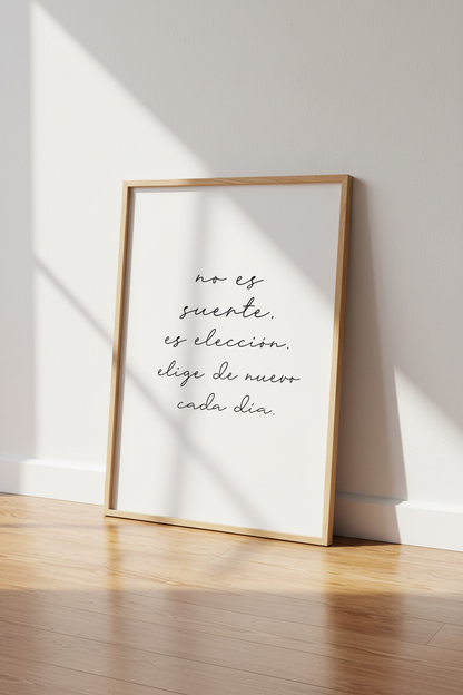 Spanish Quote Wall Art Print | Minimalist Calligraphy | Office Decor Poster
