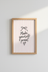 Make Yourself Proud Wall Art | Pink Coquette Bow Poster | Motivational Room Decor