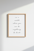 Be Kind Quote Wall Art Print | Minimalist Script Poster | Modern Nursery Decor