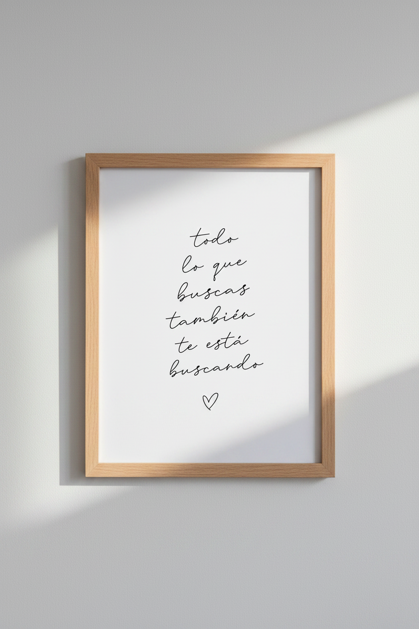Spanish Quote Wall Art Print | Minimalist Manifestation Poster | Home Office Decor