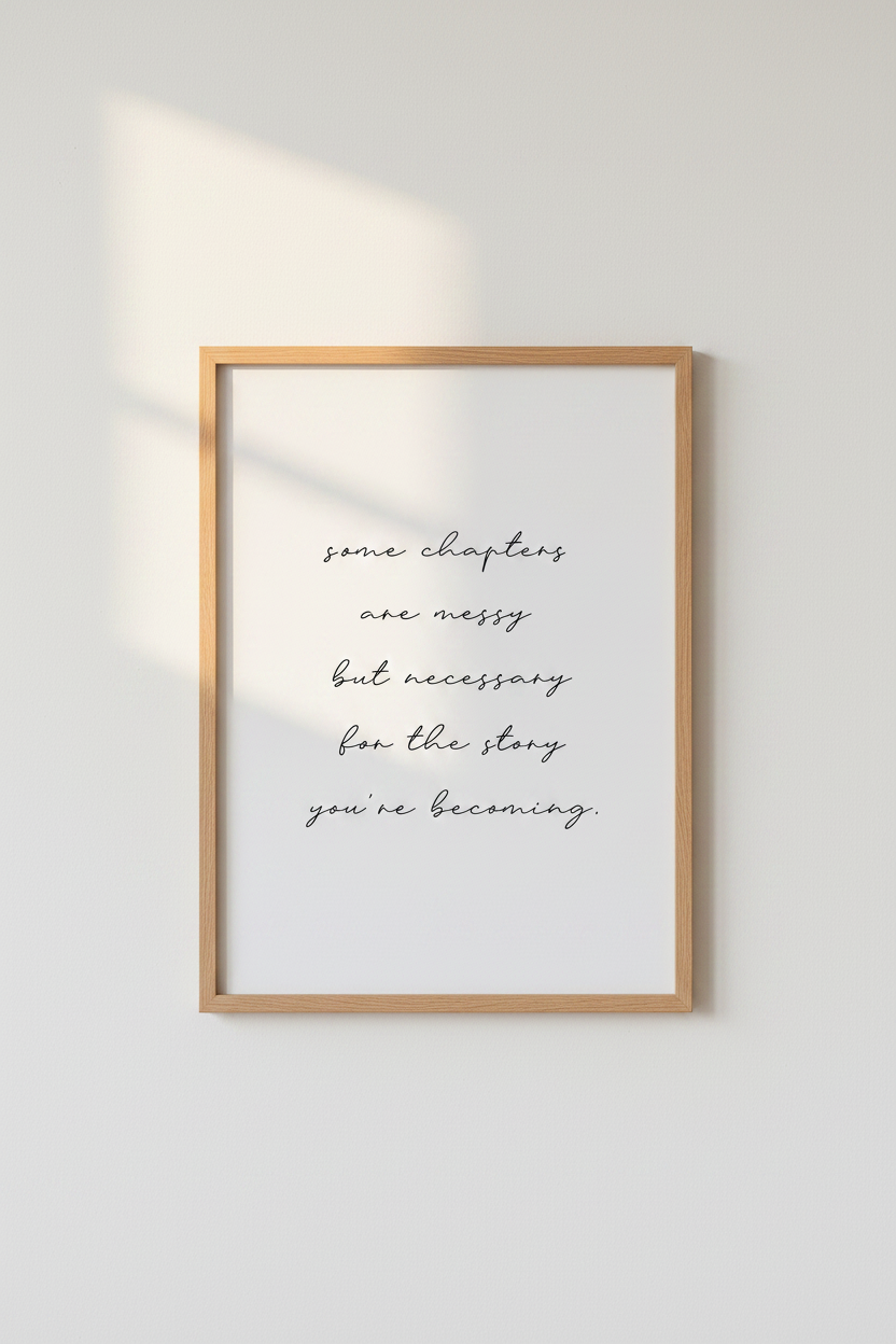 Inspirational Quote Print | Minimalist Script Poster, Office Decor