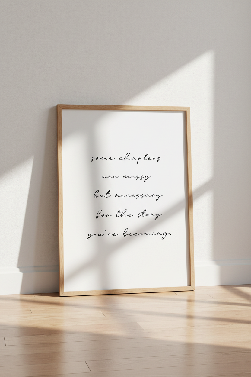 Inspirational Quote Print | Minimalist Script Poster, Office Decor