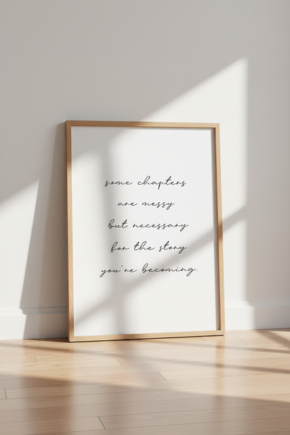 Inspirational Quote Print | Minimalist Script Poster, Office Decor