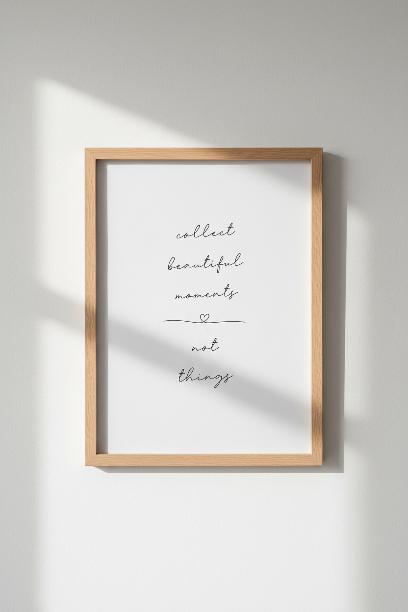 Minimalist Quote Wall Art Print | Bedroom Gallery Wall Decor | Black and White Poster