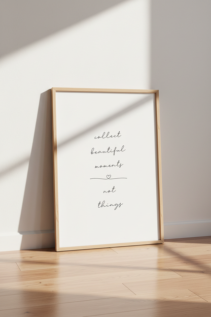 Minimalist Quote Wall Art Print | Bedroom Gallery Wall Decor | Black and White Poster