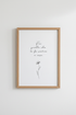 Italian Quote Flower Wall Art | Minimalist Home Decor | Daisy Poster Print