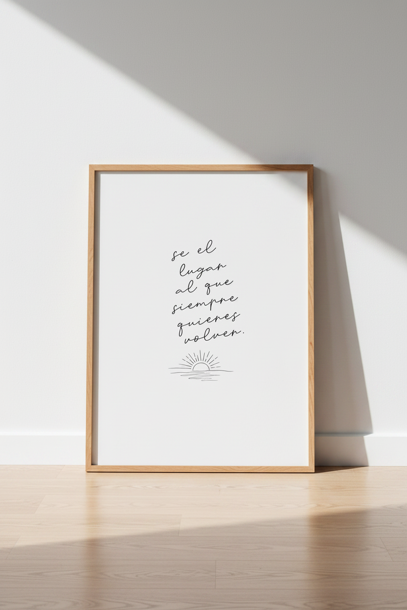 Spanish Quote Wall Art Print | Be The Place Sun Minimalist Poster | Boho Home Decor