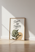 Progress Not Perfection Wall Art | Boho Botanical Print, Motivational Home Office Poster