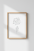 Nursery Quote Wall Art | Smallest Things Script | Minimalist Floral Poster