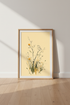 Japanese Ink Bird Wall Art Print | Minimalist Meadow Decor | Zen Botanical Poster