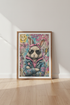 Urban Graffiti Bunny Art | Edgy Street Style Rabbit Print, Cool Teen Room Decor
