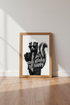 Funny Skunk Wall Art | Cool Animal in Leather Jacket Print | Modern Office Decor