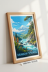 New Zealand Mountain Poster | Rainbow Springs Nature Print, Living Room Wall Art