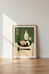 Japanese Food Still Life Wall Art | Sage Green Kitchen Decor | Retro Onigiri Poster