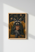 Moody Raccoon Wall Art Print | Dark Academia Decor, Mental Health Poster