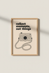 Collect Moments Camera Art | Minimalist Retro Poster, Photographer Office Decor