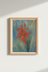 Lily Wall Art | Abstract Orange Bloom, Living Room Decor