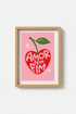 Retro Cherry Wall Art | Pink Preppy Kitchen Decor | Amor Sem Fim Poster