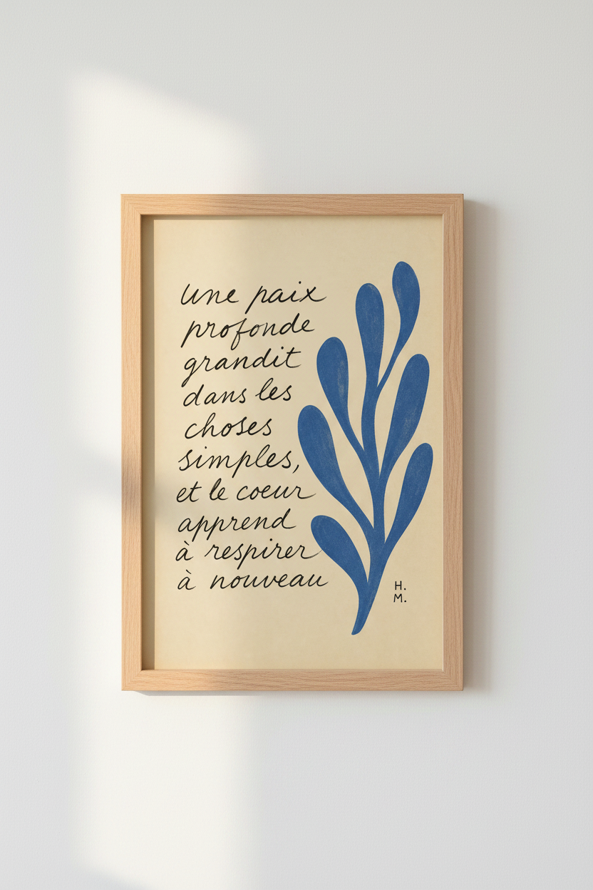 Vintage botanical poster Wall Art Print | Living Room Decor | Calm Poster