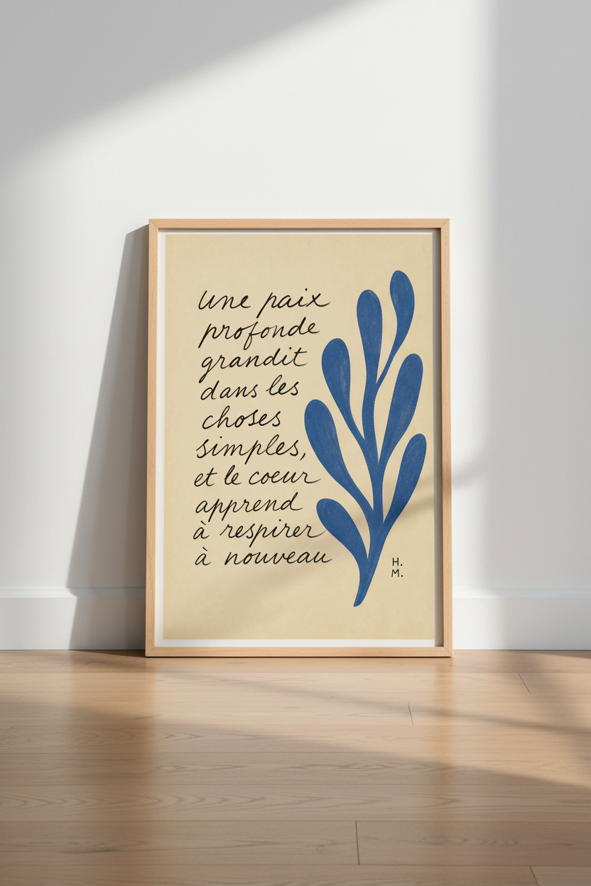 Vintage botanical poster Wall Art Print | Living Room Decor | Calm Poster