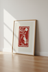 Greek Vase Linocut Wall Art | Terracotta Red Print, Mediterranean Home Decor