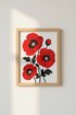 red poppy wall art | Bold Floral Decor, Living Space Accent