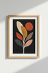 Abstract Leaf Wall Art Print | Living Room Decor | Autumn Minimalist Poster