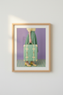 Travel Luggage Wall Art Print | Living Room Decor | Pastel Poster