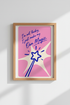 Preppy Pink Wall Art | Magic Wand Quote Poster, Aesthetic Dorm & Girl Room Decor