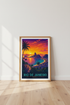 Rio de Janeiro Brazil Poster | Retro Vibrant Sunset Wall Art, Tropical Living Room Decor
