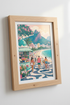 Rio de Janeiro Beach Wall Art Print | Tropical Coastal Decor | Pastel Travel Poster