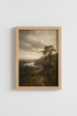 Romantic Landscape | Muted Sepia Tones, Meadow Vista, Living Room Decor