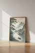 Ancient Japanese Landscape | Misty Mountain River Art, Zen Living Room Decor