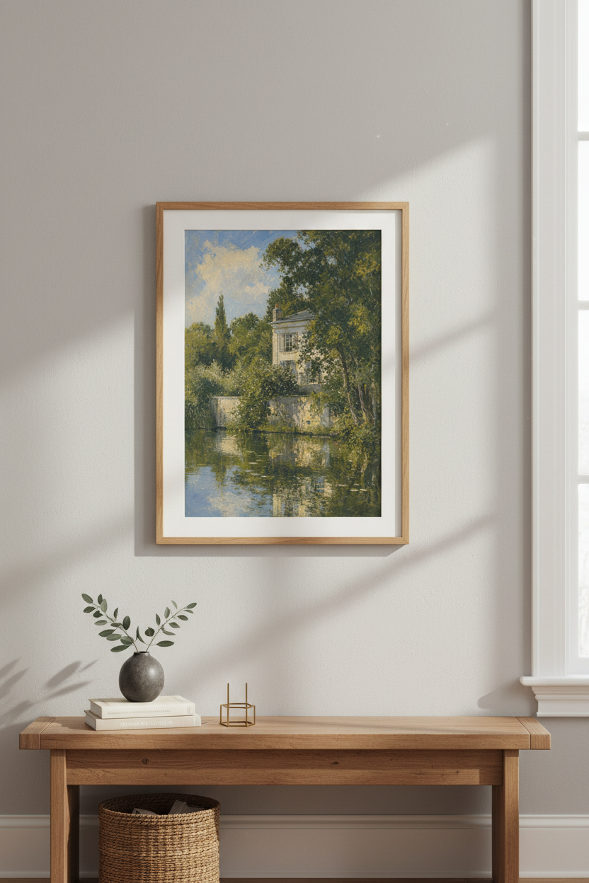 Pastel Landscape Wall Art Print | Living Room Decor | Serene Poster