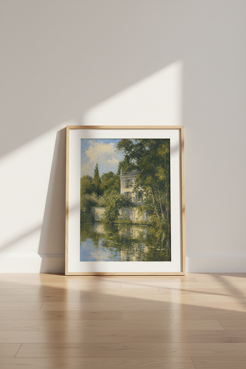 Pastel Landscape Wall Art Print | Living Room Decor | Serene Poster