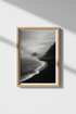 Moody Ocean Wall Art | Black and White Foggy Seascape, Office & Bedroom Decor
