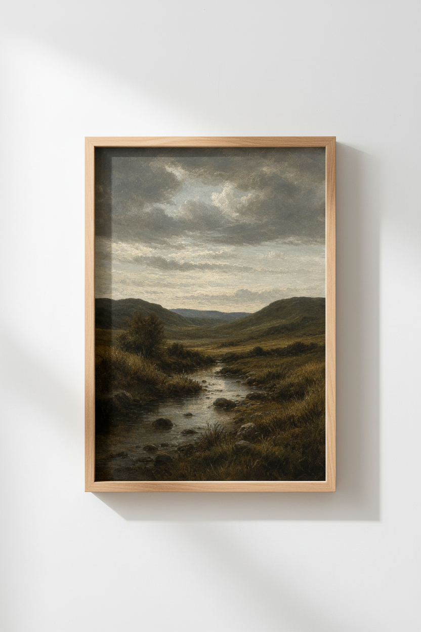 Moody landscape Wall Art Print | Living Room Decor | Dramatic Poster