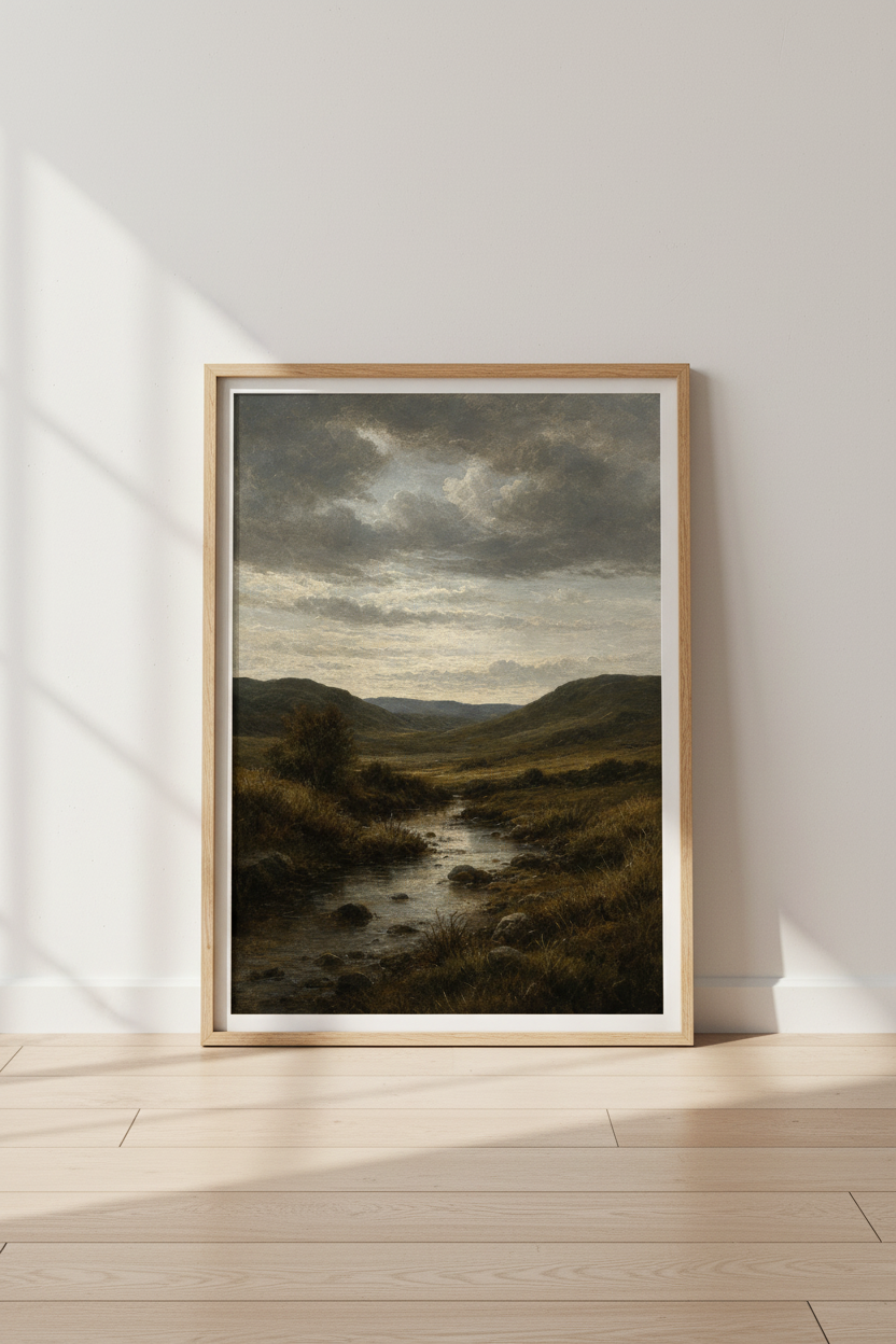 Moody landscape Wall Art Print | Living Room Decor | Dramatic Poster