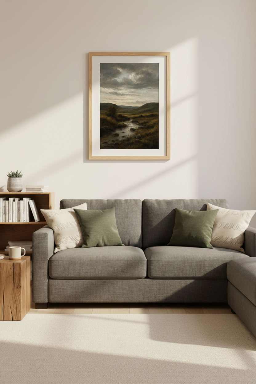 Moody landscape Wall Art Print | Living Room Decor | Dramatic Poster