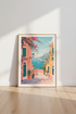 Amalfi Coast Italy Wall Art Print | Mediterranean Living Room Decor | Coastal Poster
