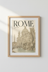 Modern Rome Wall Art Print | Living Room Decor | Classic Travel Poster